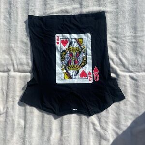 Black Queen of Hearts Graphic T-Shirt